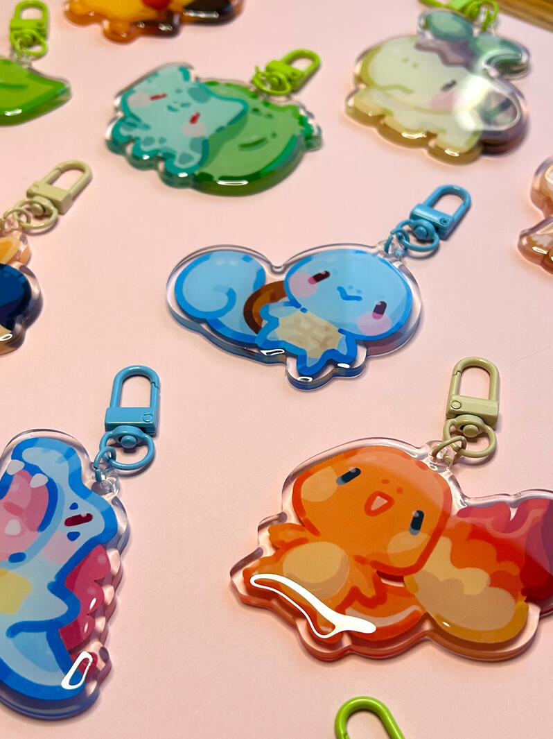 Pokemon Starter Keychains