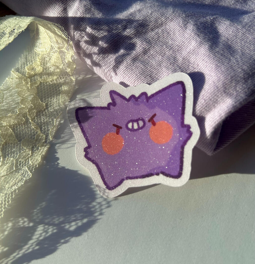 Glitter Gengar Sticker