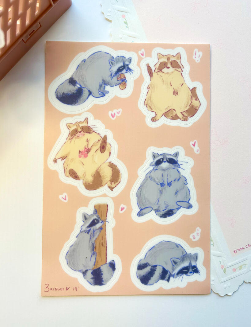 Raccoon Sticker Sheet