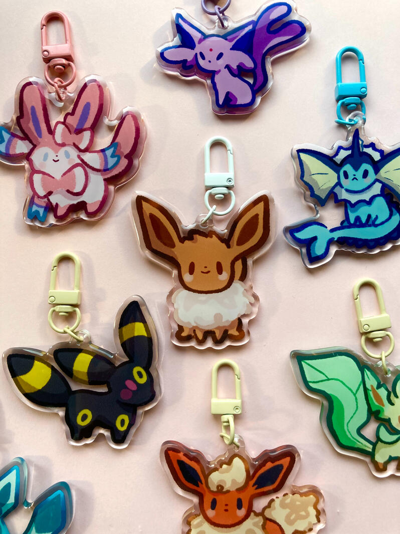 Eeveelution Keychains