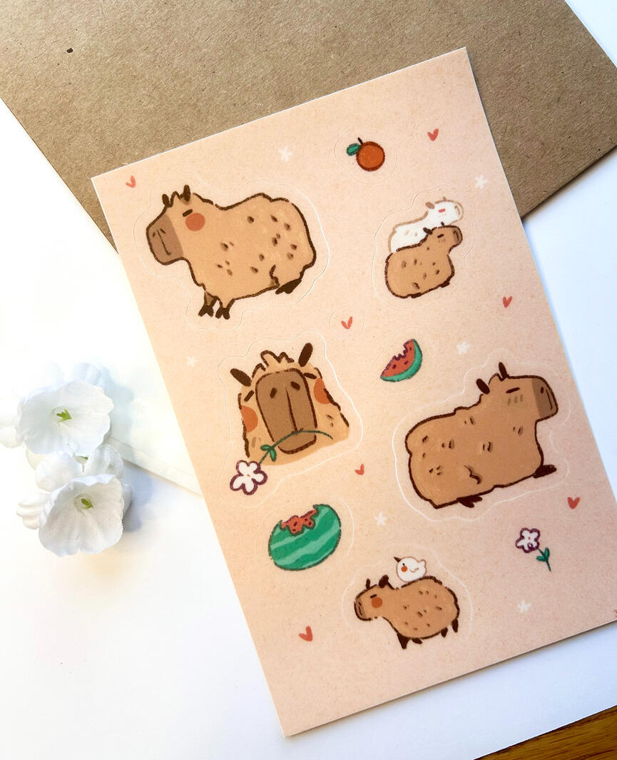 Capybara Sticker Sheet