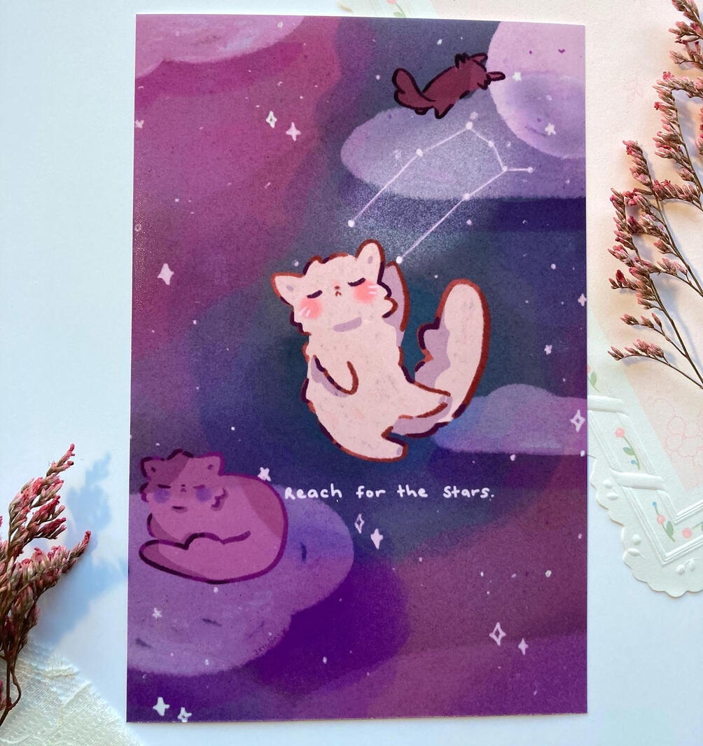 Celestial Cat Print