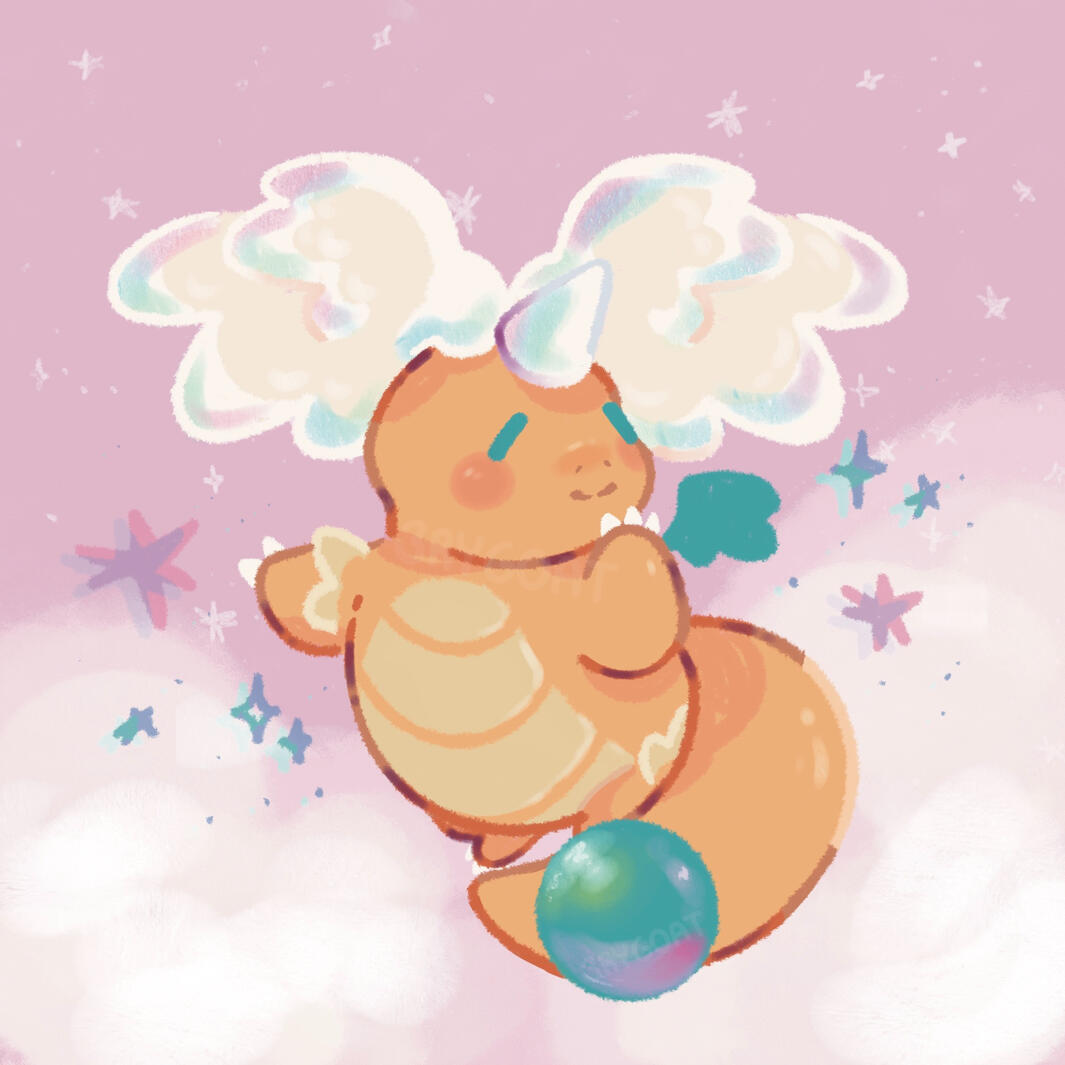 Upcoming Mega Dragonite print and keychain