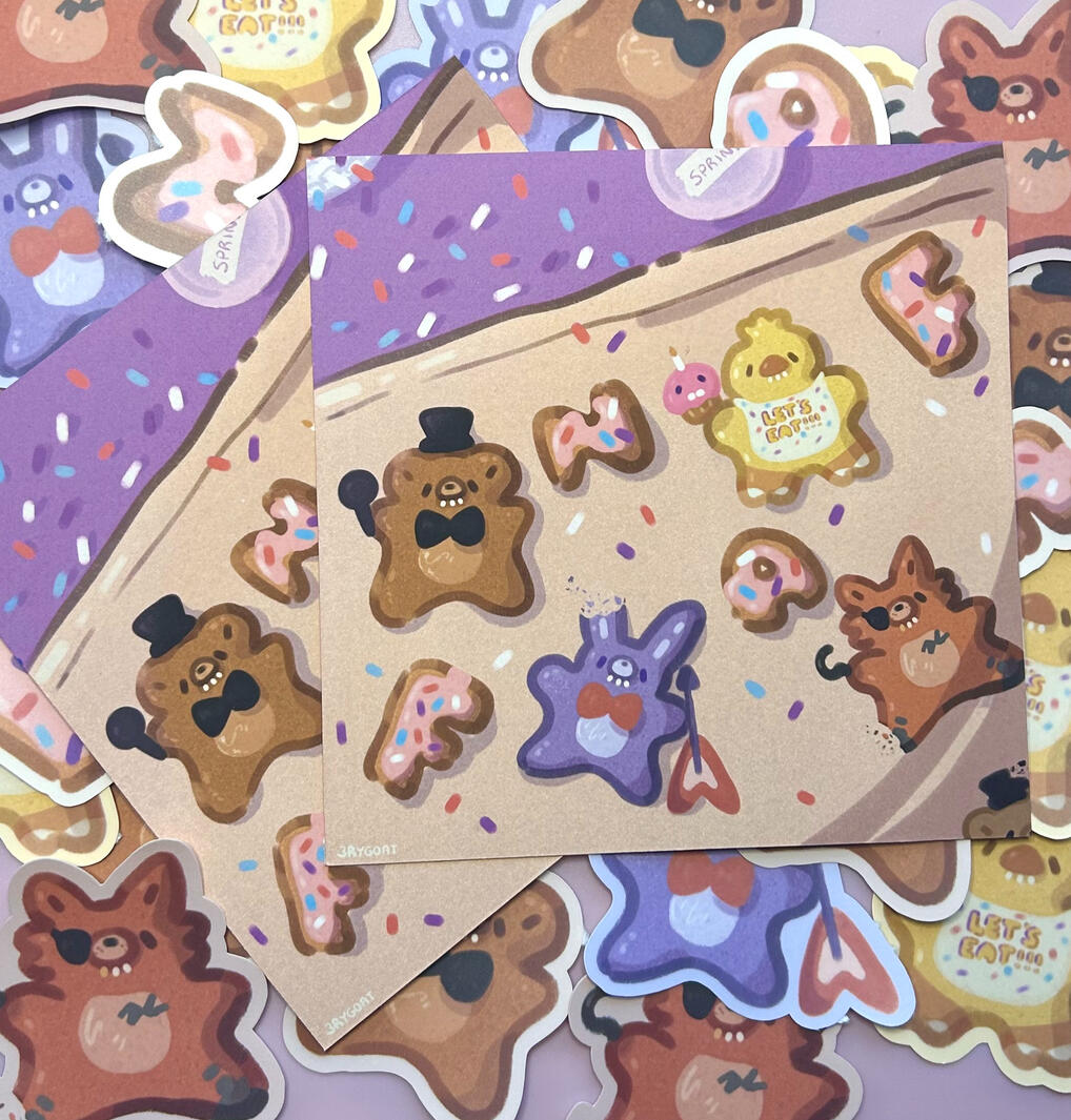 Five Nights at Freddy's Cookie Print