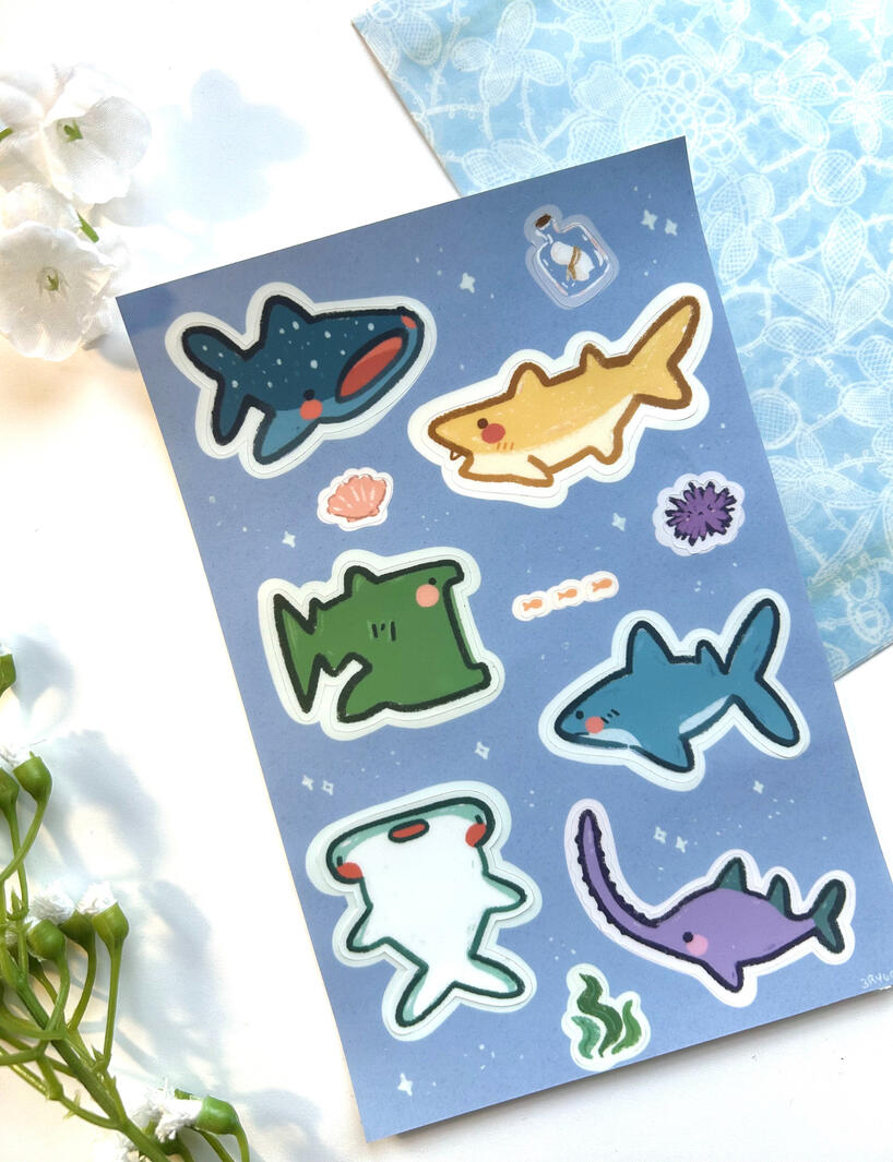 Shark Sticker Sheet