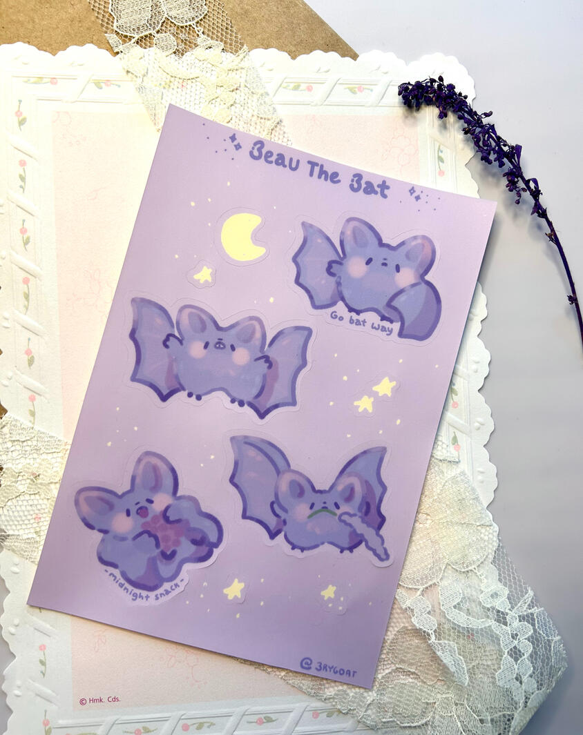 Beau the Bat - Sticker Sheet