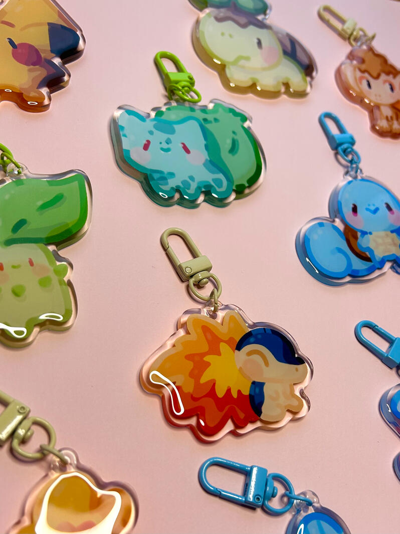Pokemon Starter Keychains Continued