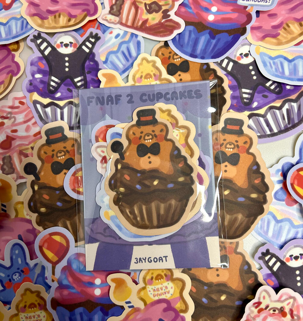 FNAF 3 Cupcake Sticker Packs